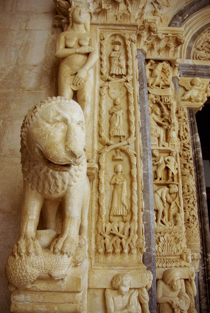 The Radovan Portal, a masterpiece located in Trogir, was crafted by Radovan, a Croatian sculptor and architect of the 13th century. 